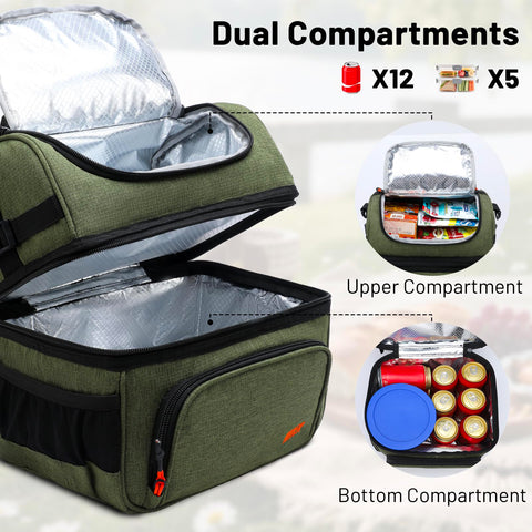 MIER top compartment open displaying dry storage for sandwiches and snacks benefit