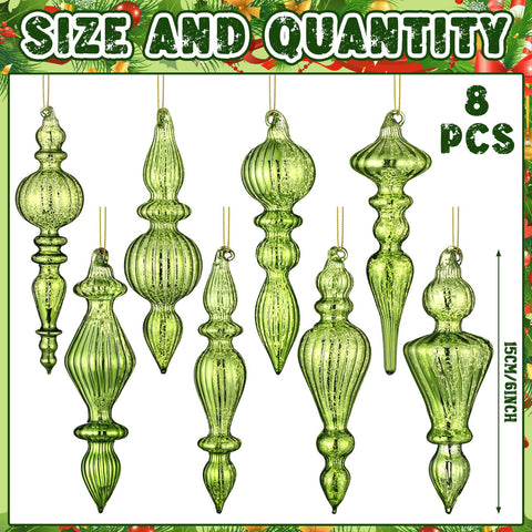 Mifoci ornaments hanging on a Christmas tree creating height and light-reflecting sparkle