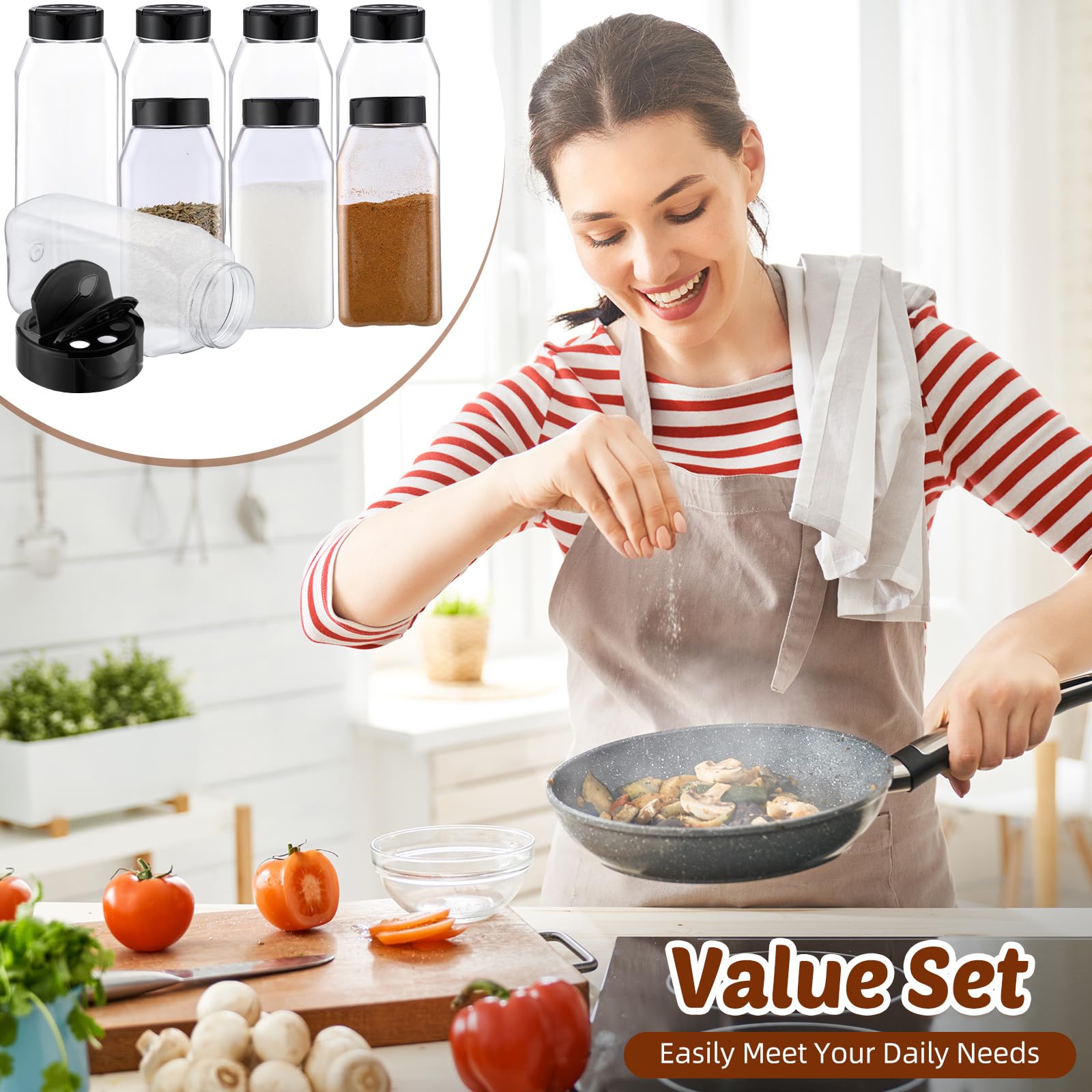 Mifoci jars with black stickers applied showing quick identification benefit
