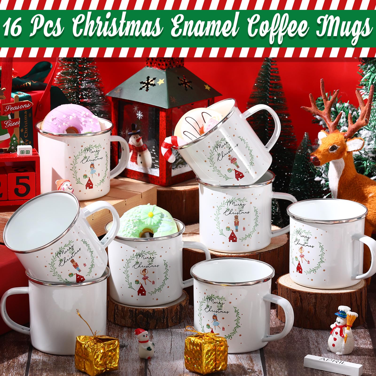 Mifoci mugs styled on cozy holiday table to inspire festive serving ideas