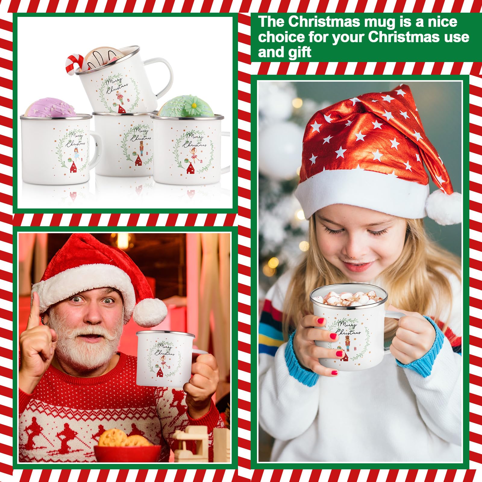 Mifoci four mug designs spread flat showing nutcracker and dancing girls