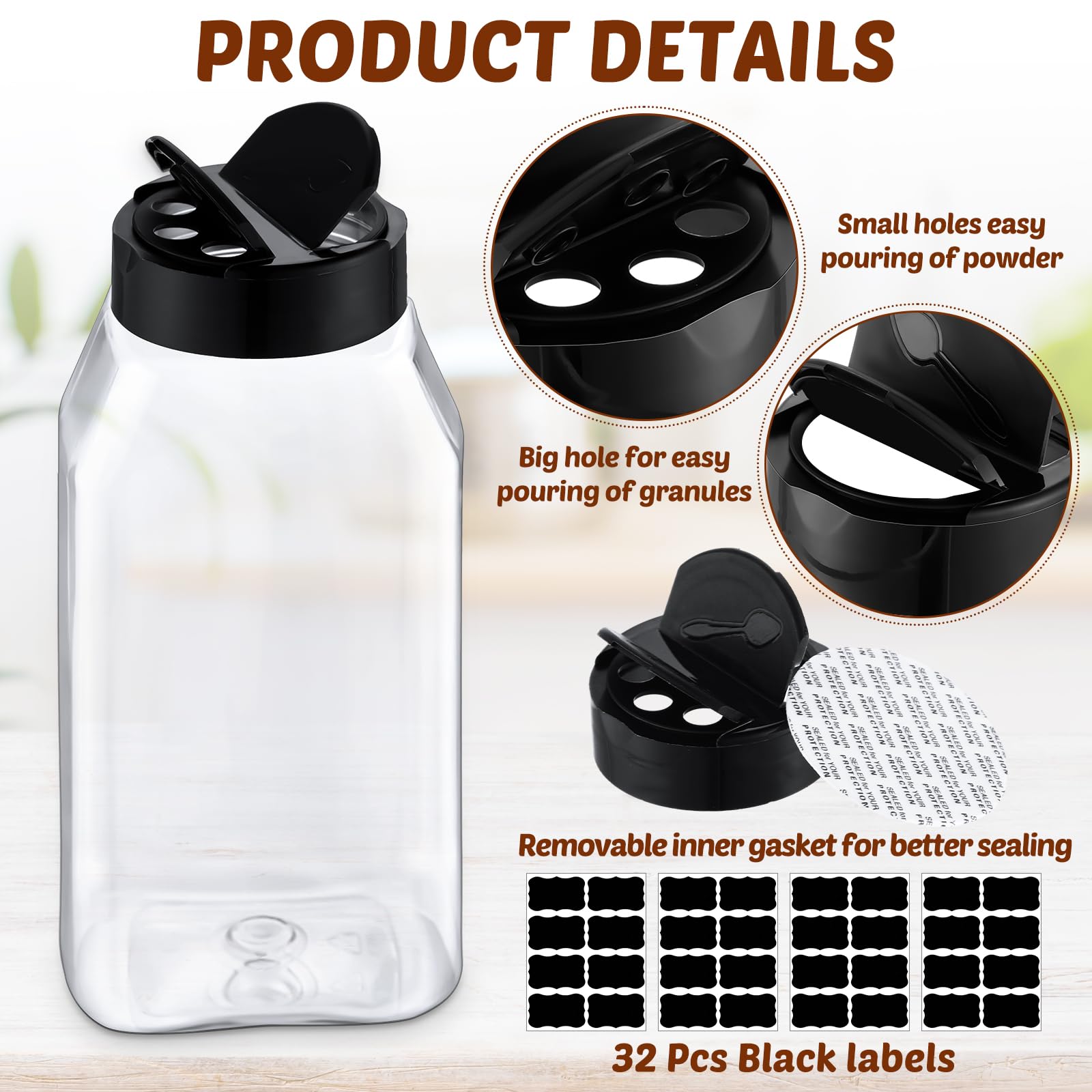 Mifoci square jars side profile aligned to save shelf space benefit