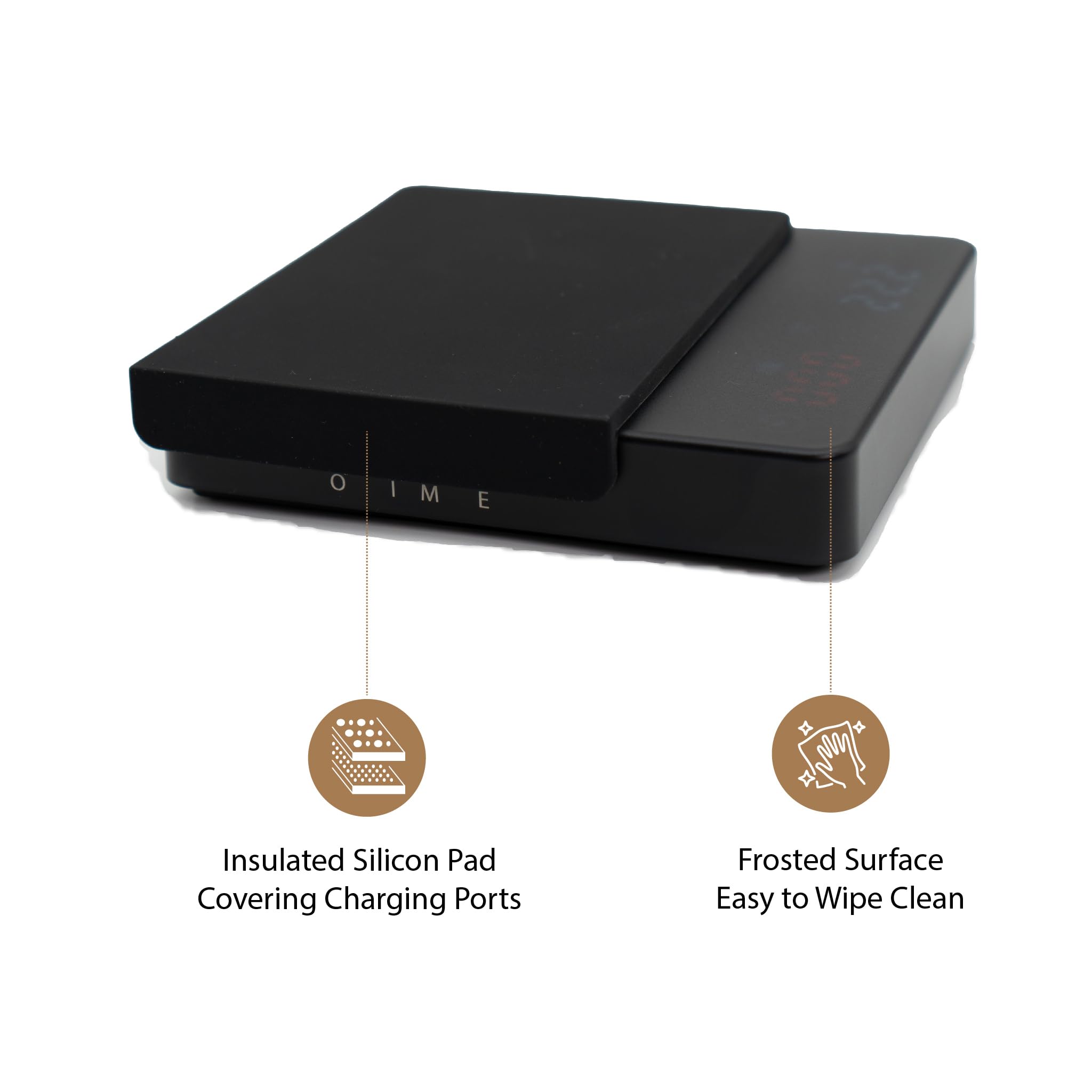 MiiCoffee nano hidden touch controls close-up for quick, hygienic operation