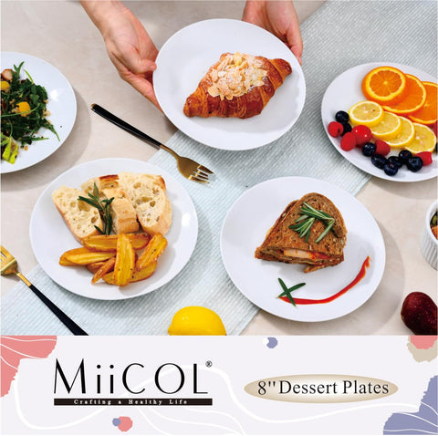 Miicol close-up of smooth white glaze highlighting durability and stain resistance