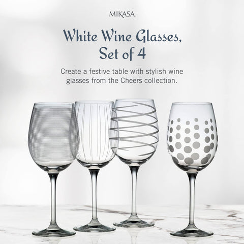 Mikasa Cheers close-up etched pattern showing decorative clarity benefit