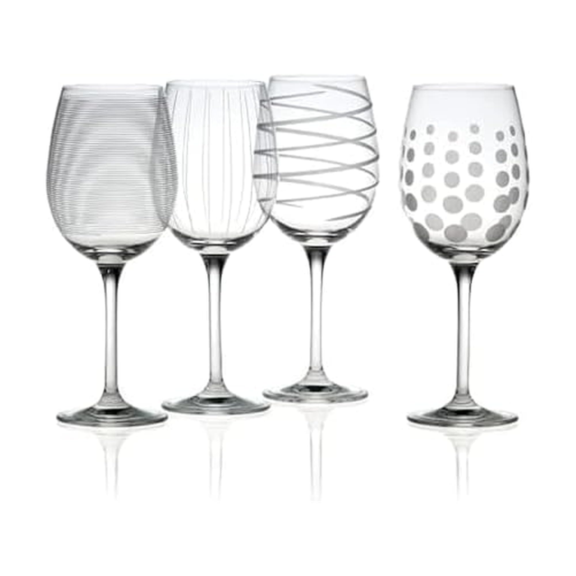 Mikasa Cheers front view of four glasses adding festive table style