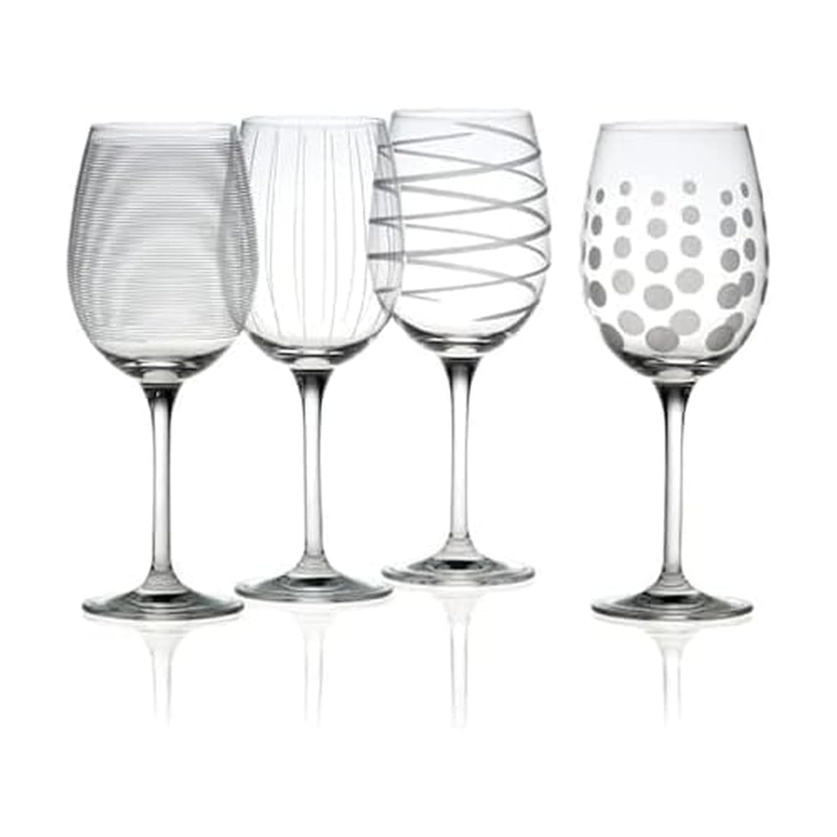 Mikasa Cheers front view of four glasses adding festive table style