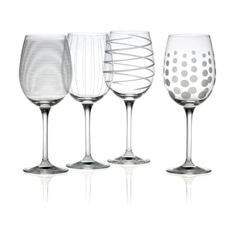 Mikasa Cheers front view of four glasses adding festive table style