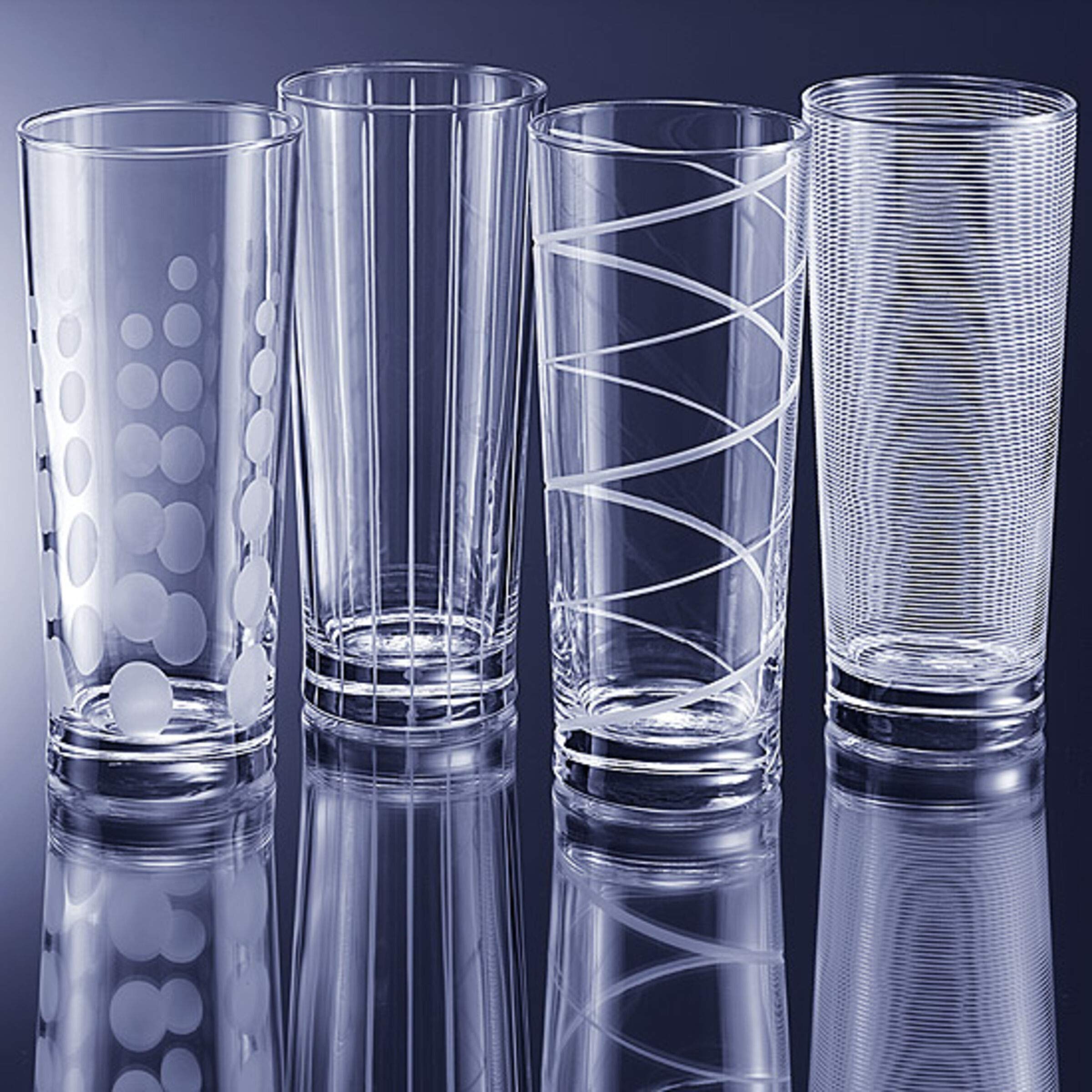 Mikasa glass next to a ruler illustrating 19.75-ounce size and scale