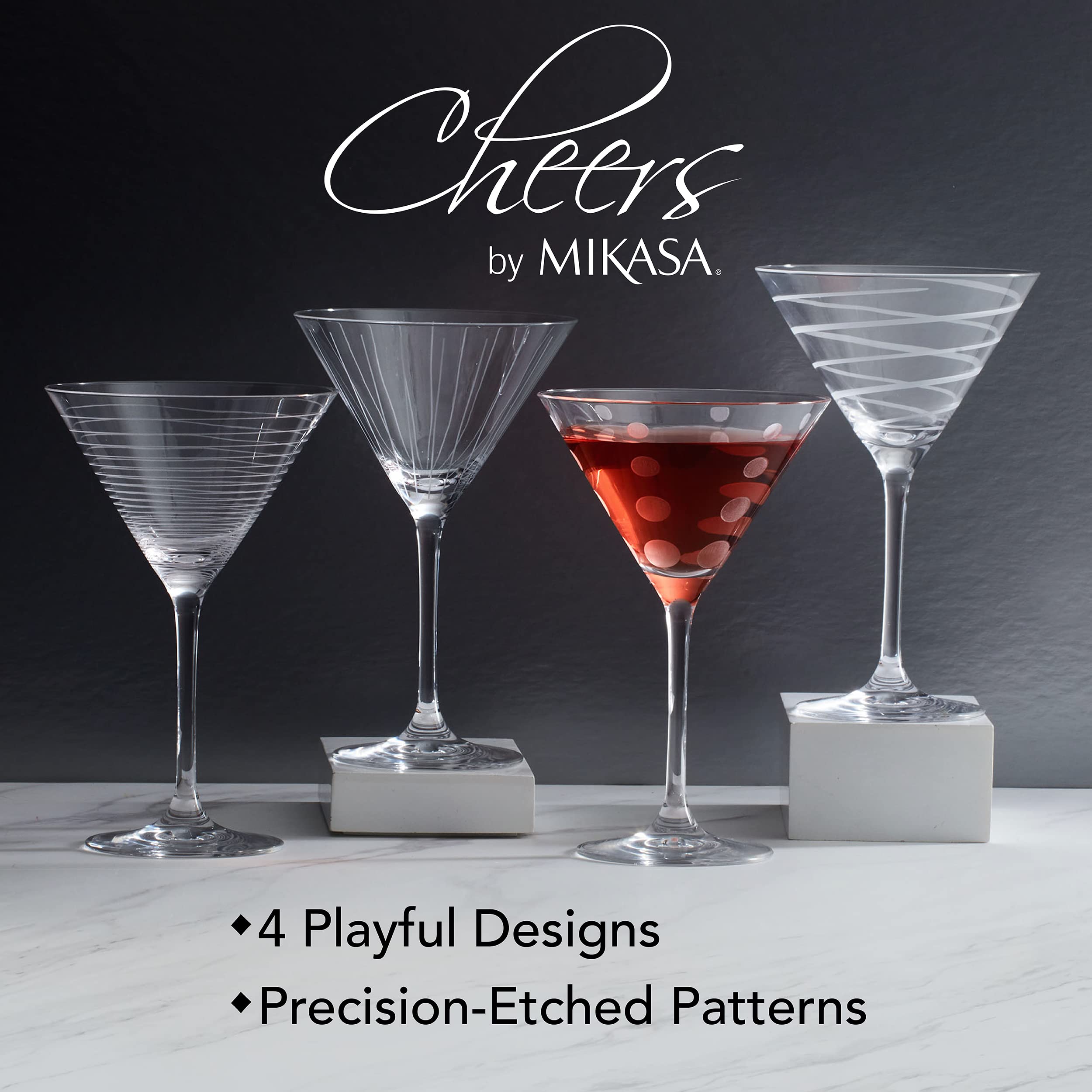 Mikasa Cheers glasses set in a table setting adding festive style for entertaining