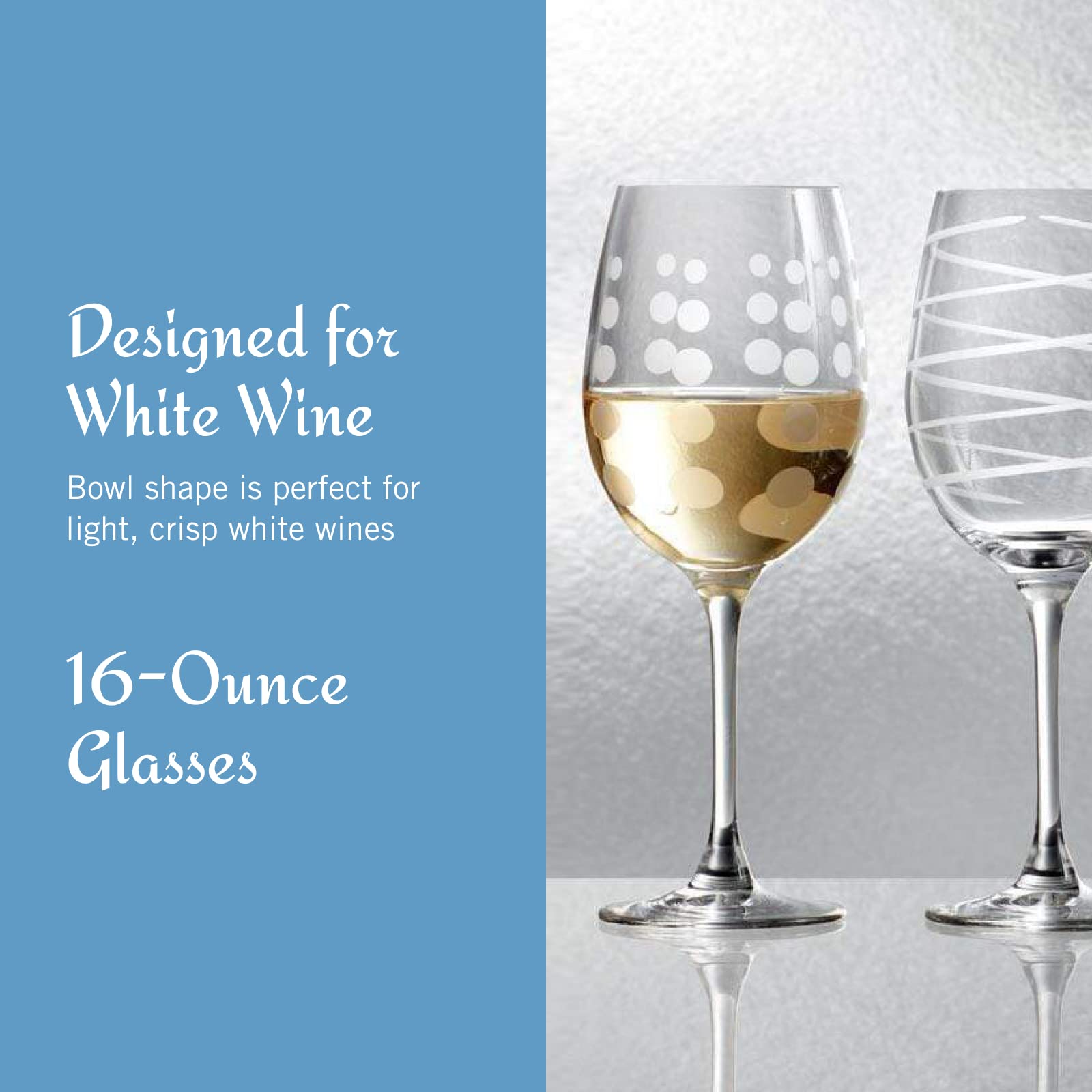Mikasa Cheers glasses in use at a party showing easy guest identification