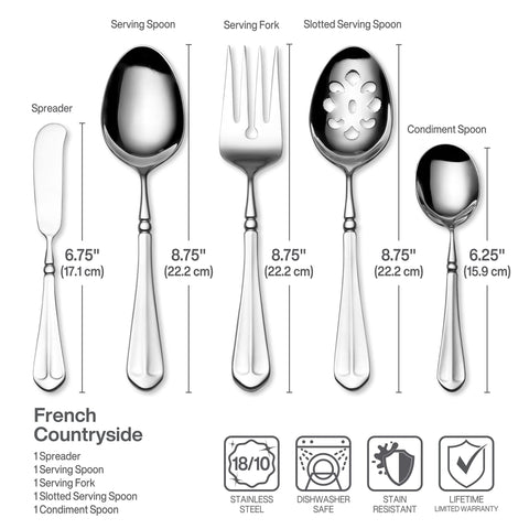 Mikasa hand holding a fork for scale demonstrating comfortable grip and ideal weight
