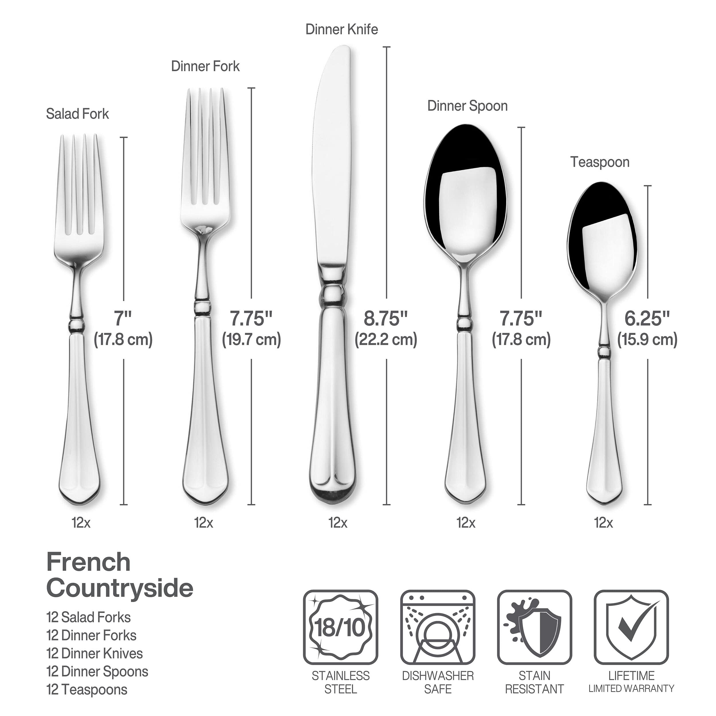 Mikasa spoon bowl close-up showing smooth polished surface and durable stainless steel