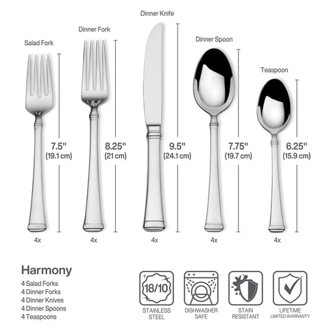 Mikasa Harmony arranged on a dining table demonstrating versatile styling benefit
