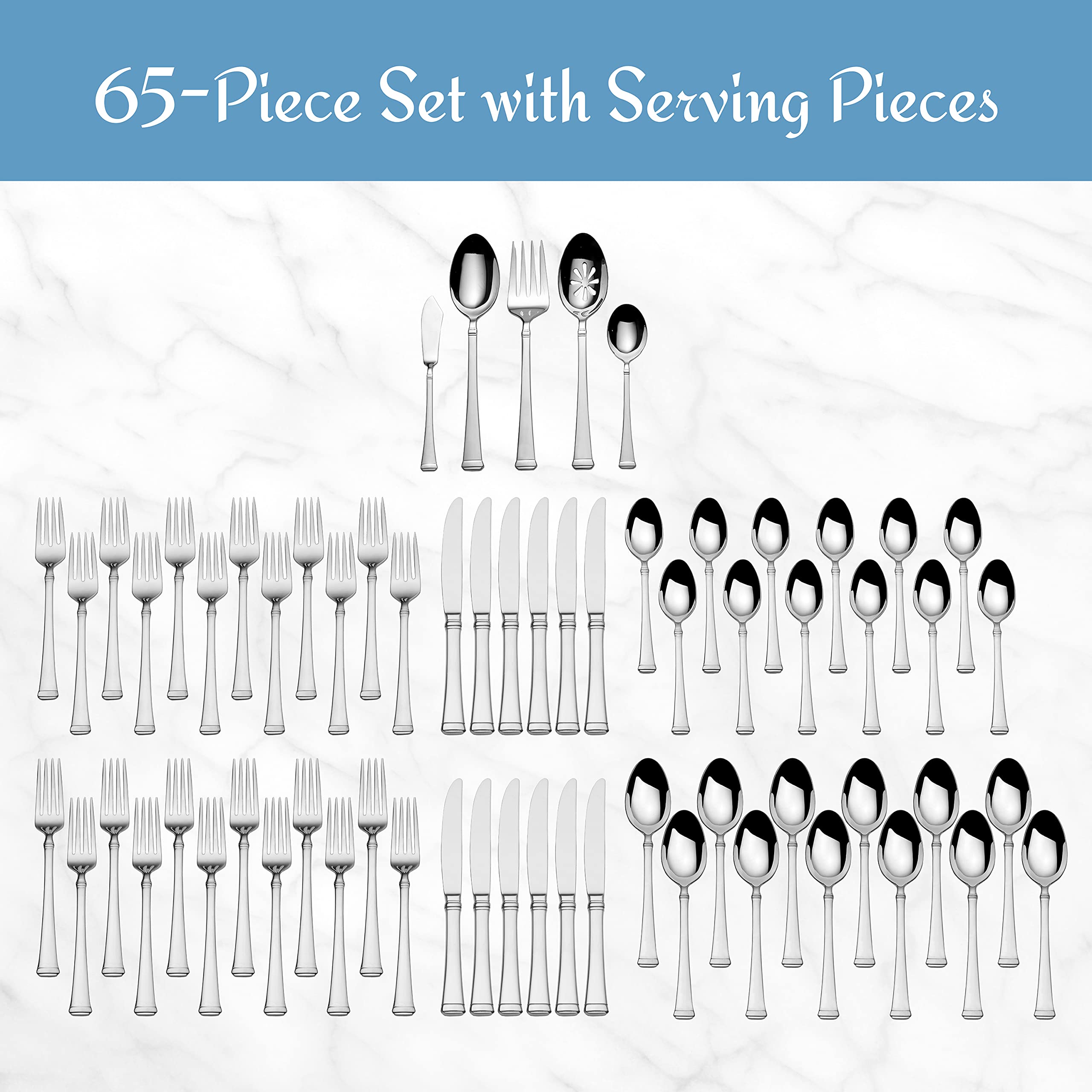 Mikasa Harmony closeup of place setting demonstrating balanced weight