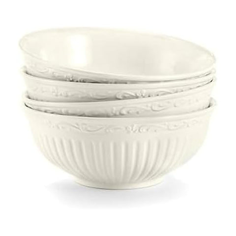 Mikasa fruit bowl front view showing fluted rim and elegant finish for refined serving
