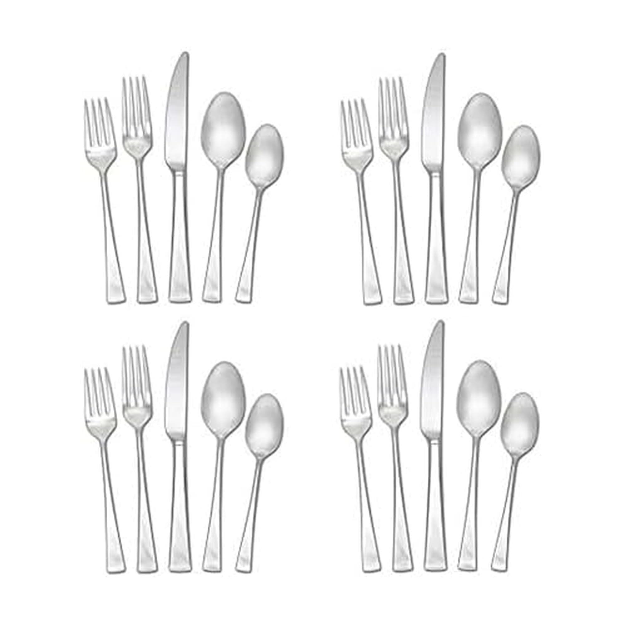 Mikasa Lucia front view showing full 20-piece set and elegant shine