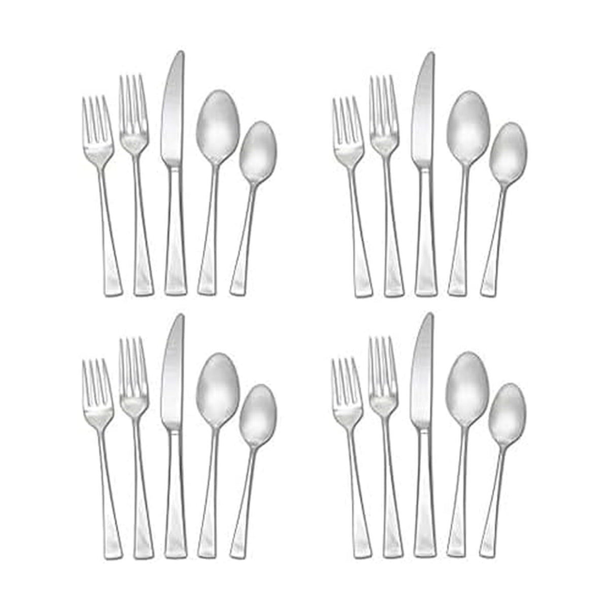 Mikasa Lucia front view showing full 20-piece set and elegant shine