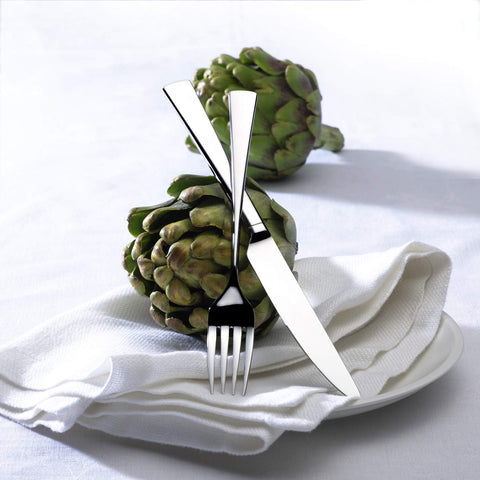 Mikasa Lucia handle close-up highlighting geometric design and refined grip