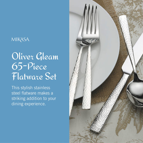 Mikasa Oliver serving utensils grouped, ready for buffet convenience