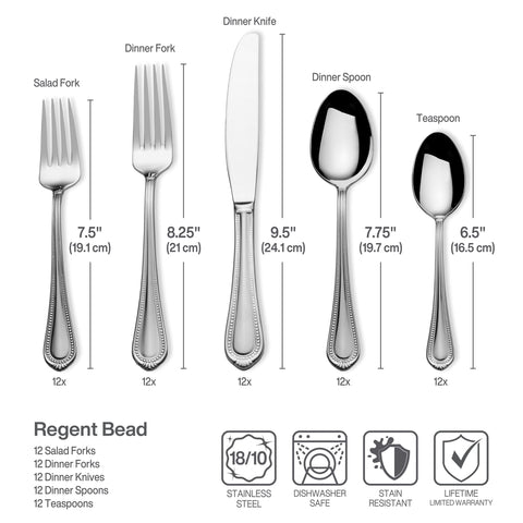 Mikasa Regent Bead boxed presentation illustrating gift-ready packaging benefit