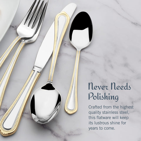 Mikasa place setting staged on dinnerware demonstrating cohesive formal table appearance
