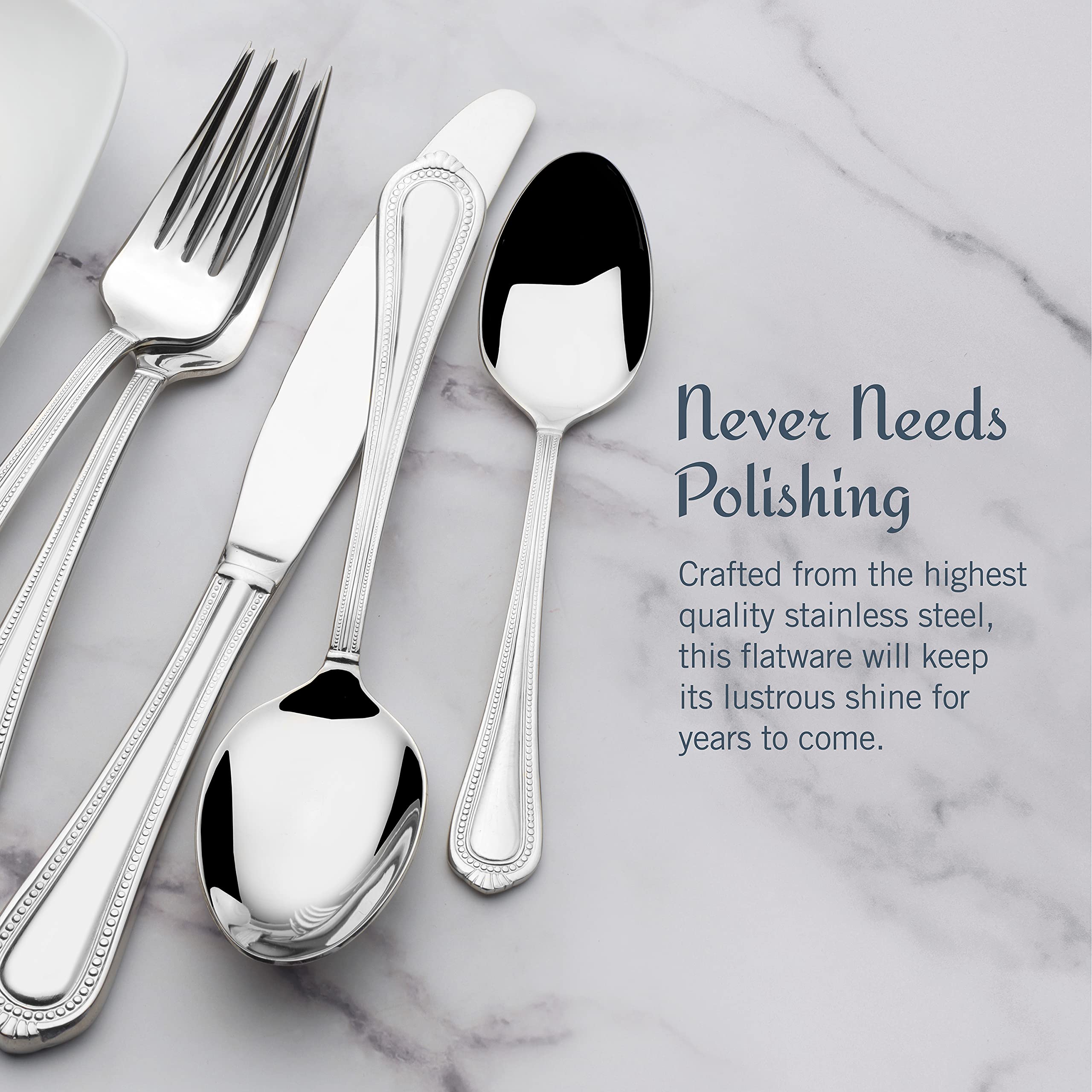 Mikasa Regent Bead serving spoons arrangement highlighting versatile serving options