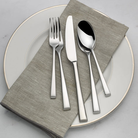 Mikasa Rockford pieces loaded in a dishwasher showing easy cleanup advantage