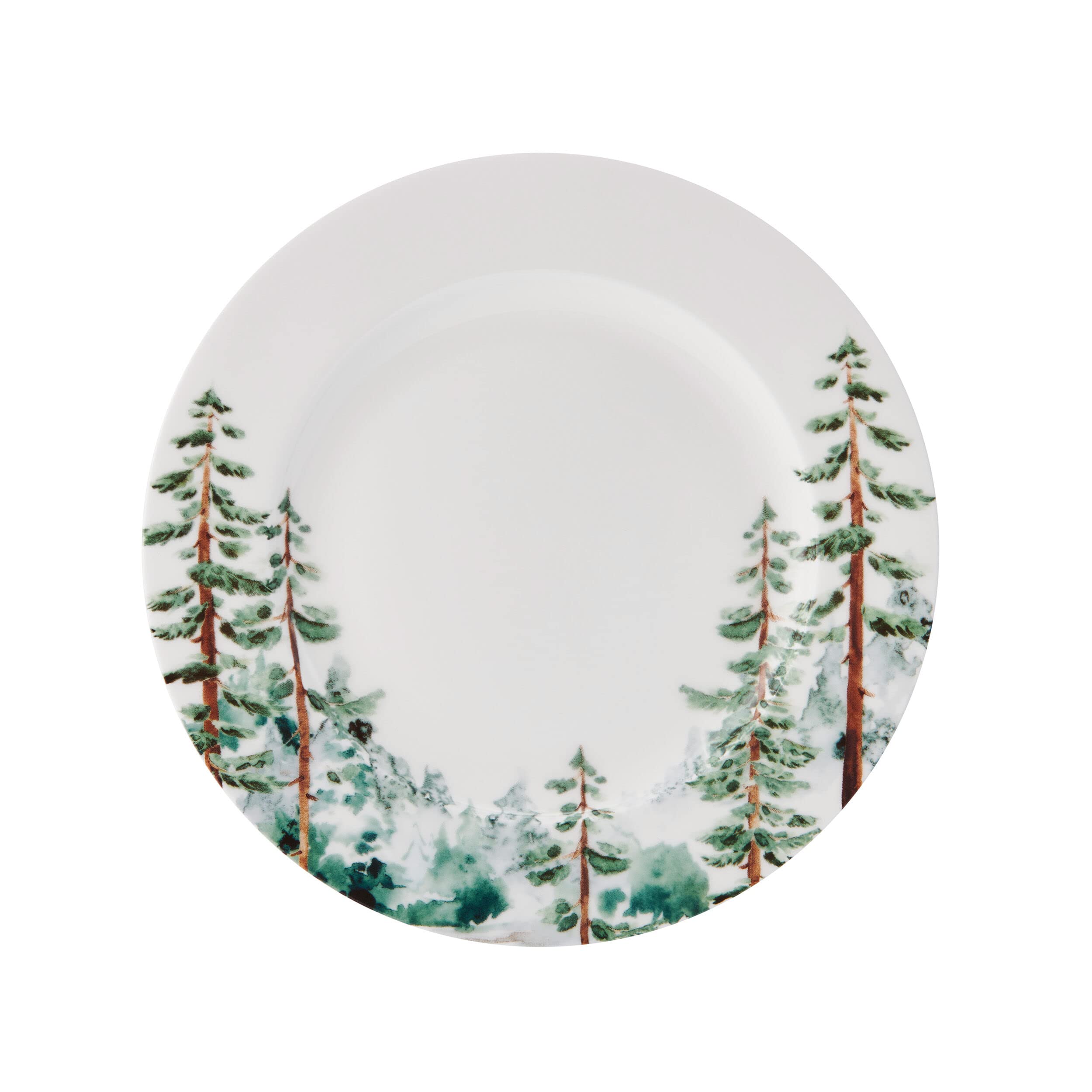 Mikasa plate next to cutlery showing accurate size and scale