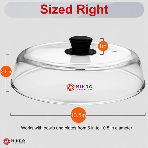 Mikro Innovations cover inside microwave reducing spills and easy monitoring