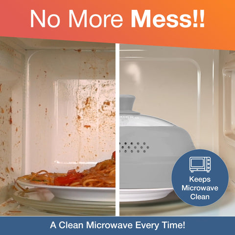 Mikro Innovations on kitchen counter illustrating convenient reheating and neatness