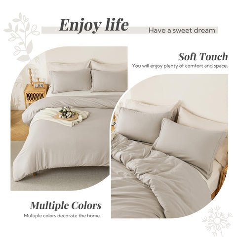 MILDLY folded duvet cover set ready for storage saving space and simplifying care