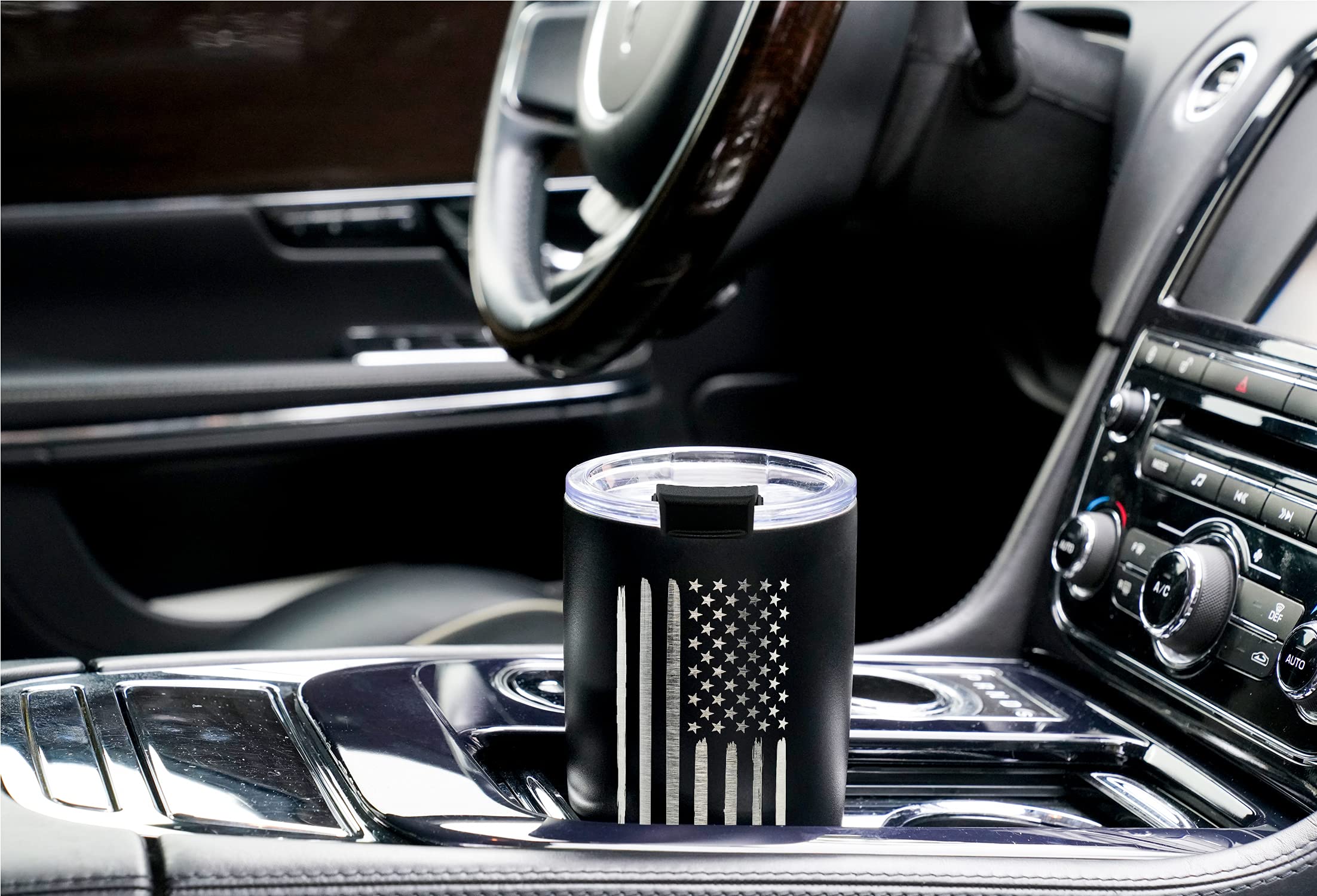 Military Gift Shop cutaway view of stainless interior showing vacuum insulation benefit