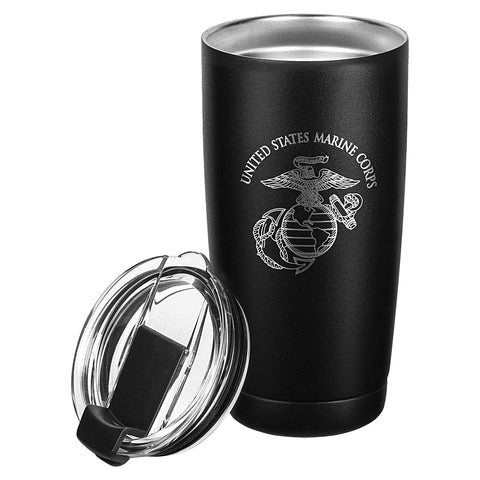Military Gift Shop USMC engraving closeup showing Eagle Globe Anchor detail and lasting clarity