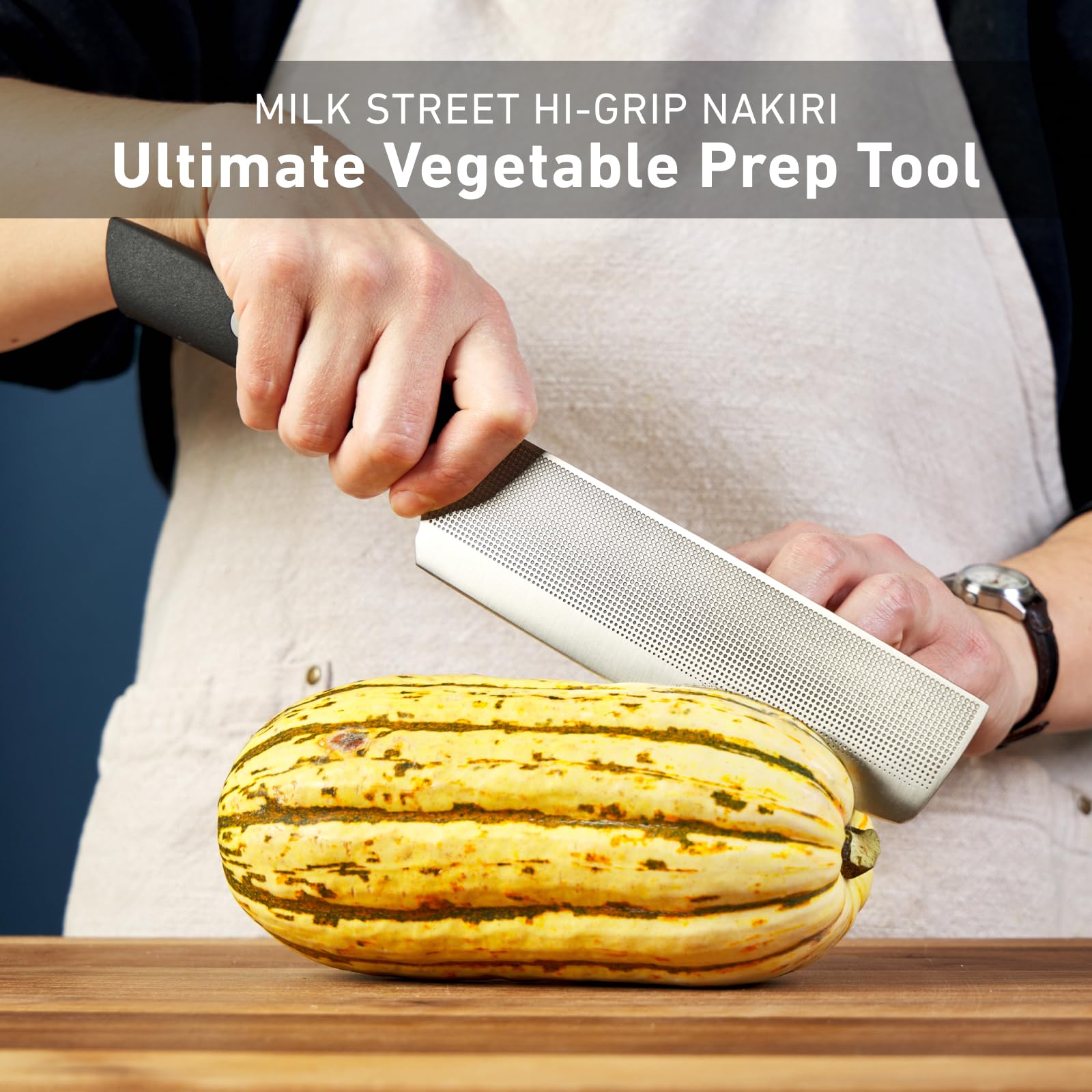 Milk Street edge profile showing thin, sharp edge for clean slices