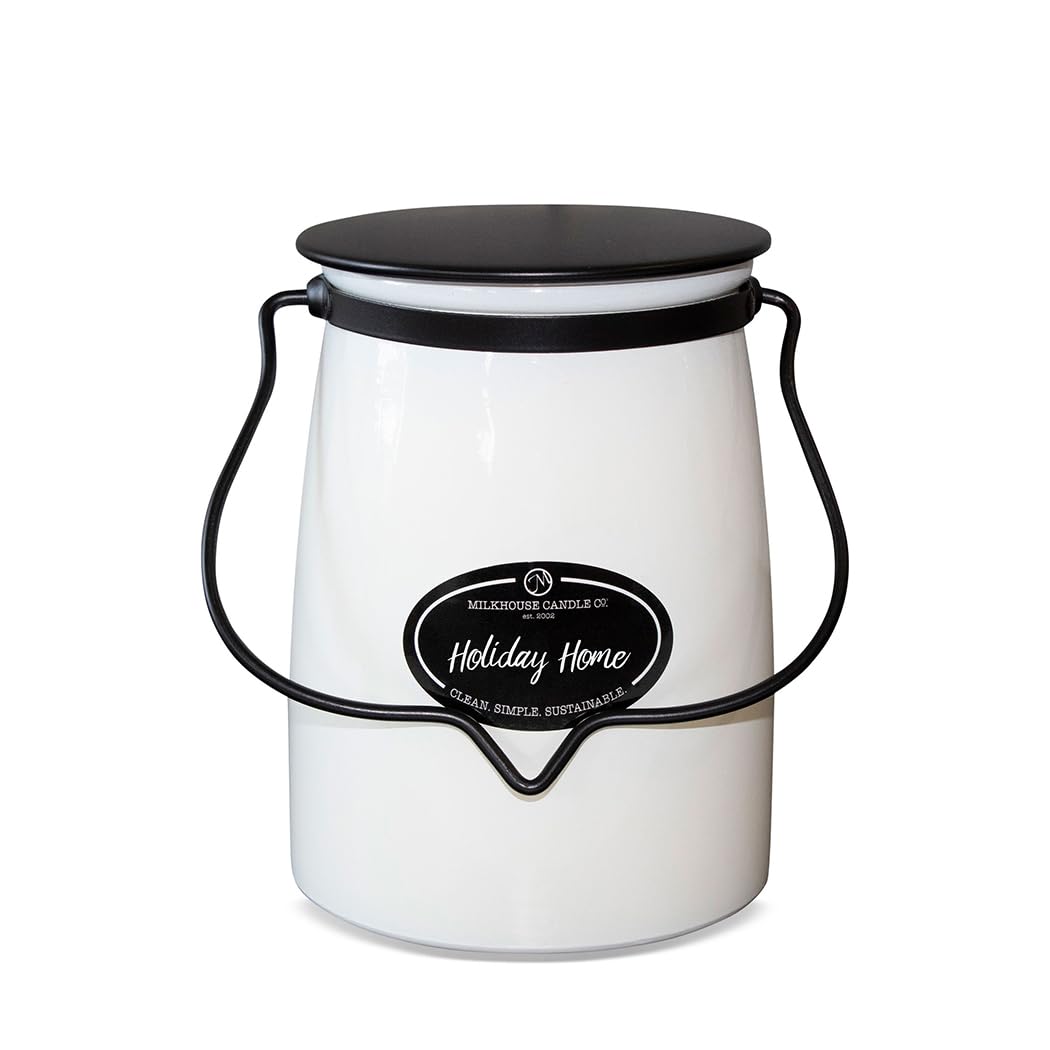 Milkhouse Holiday Home front jar showing classic design and seasonal appeal