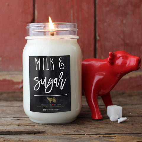 Milkhouse ingredients label showing natural soy wax and clean composition