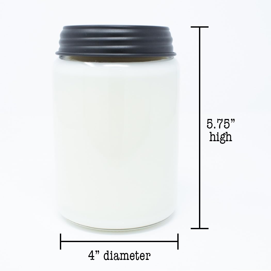 Milkhouse glass jar with matte black lid highlighting farmhouse style
