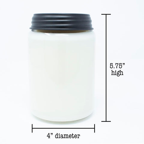 Milkhouse glass jar with matte black lid highlighting farmhouse style