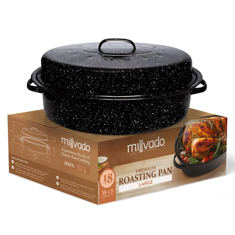 Millvado roaster front view showing oval shape and capacity benefit