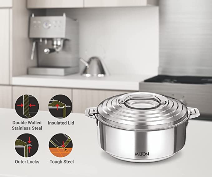 MILTON casserole being served at a buffet showing generous capacity and convenience