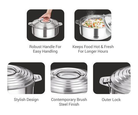 MILTON on dining table styled with dishes showing professional presentation benefit