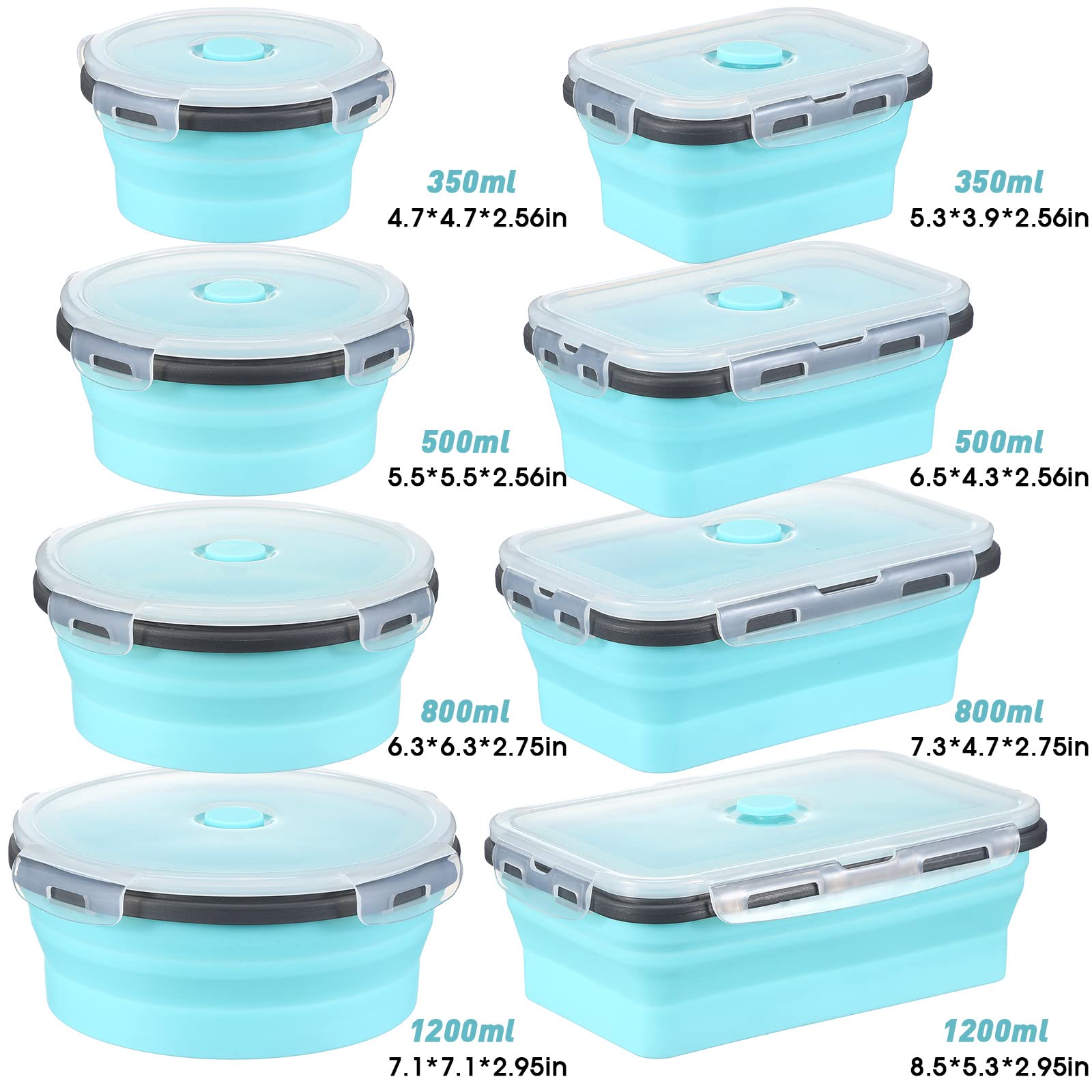 Mimorou top view of open round and rectangle bowls, demonstrates versatile meal portions