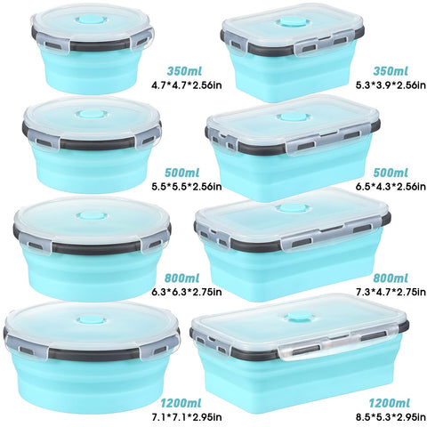 Mimorou top view of open round and rectangle bowls, demonstrates versatile meal portions