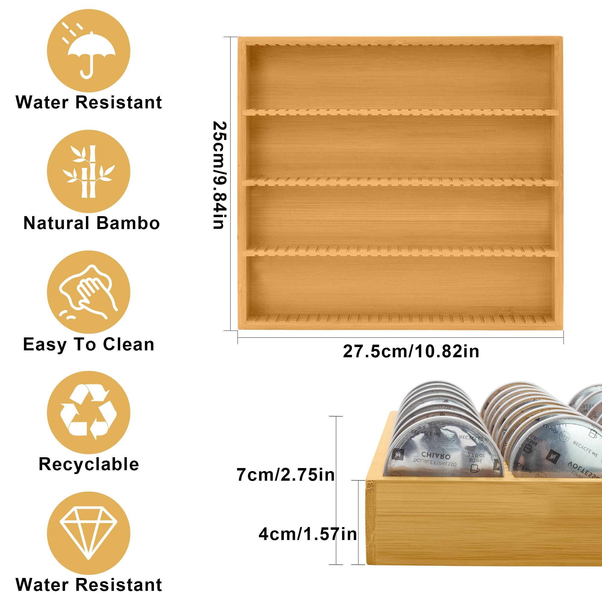 MinBoo top-down view filled with Vertuoline capsules for quick access
