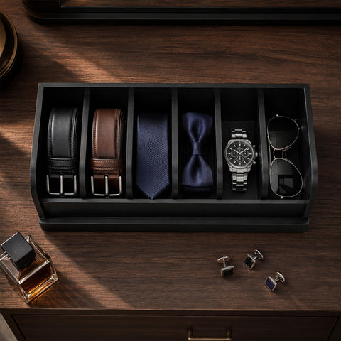MinBoo styled inside a dresser drawer illustrating tidy storage and fast retrieval