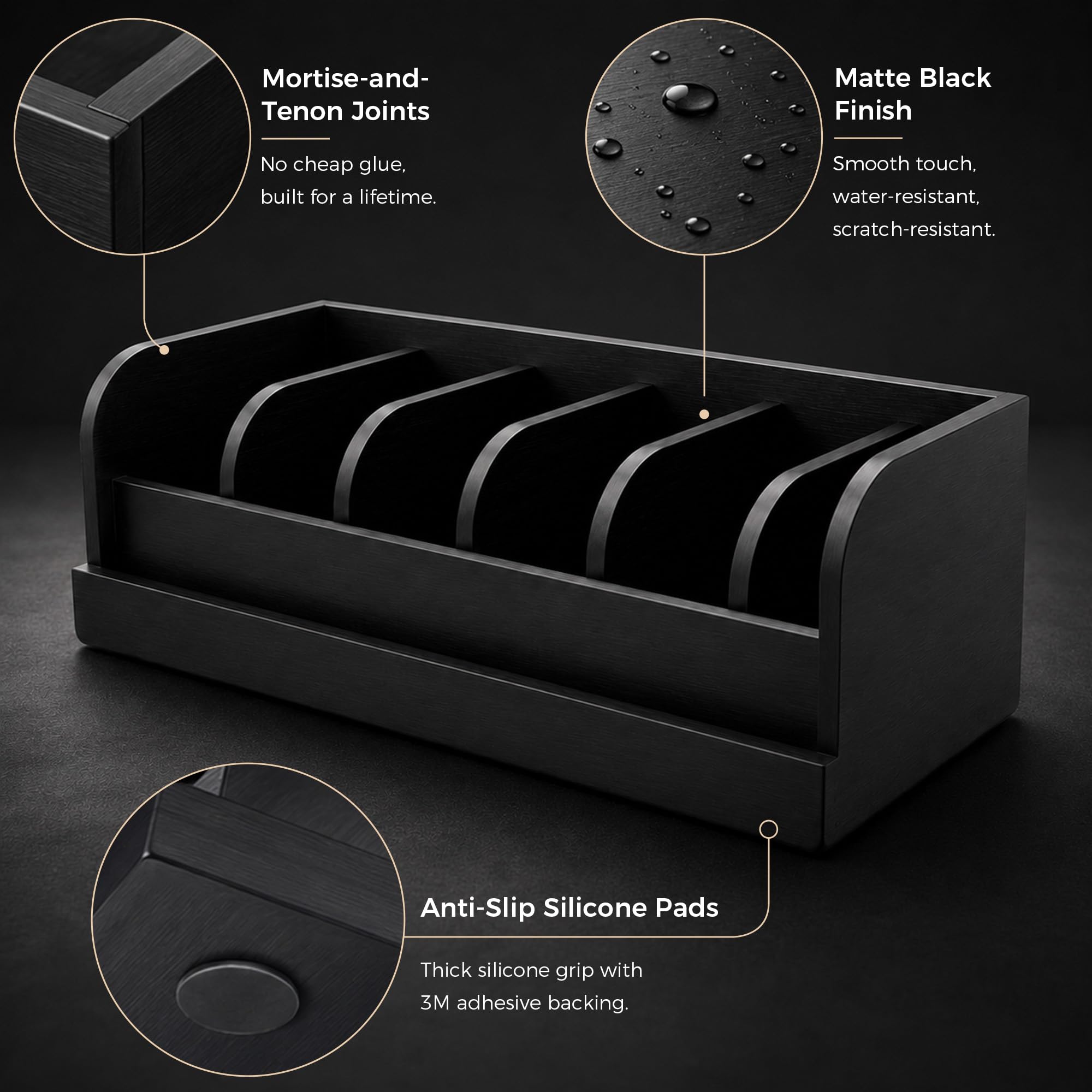 MinBoo next to a ruler showing compartment dimensions and fit for wide belts