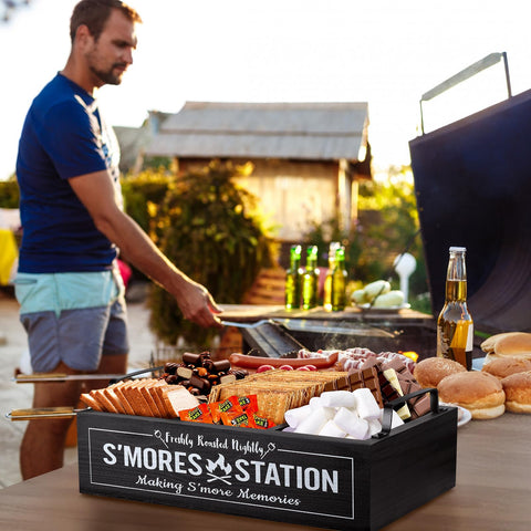 MINCORD caddy in outdoor picnic setting being carried to table, convenient serving solution