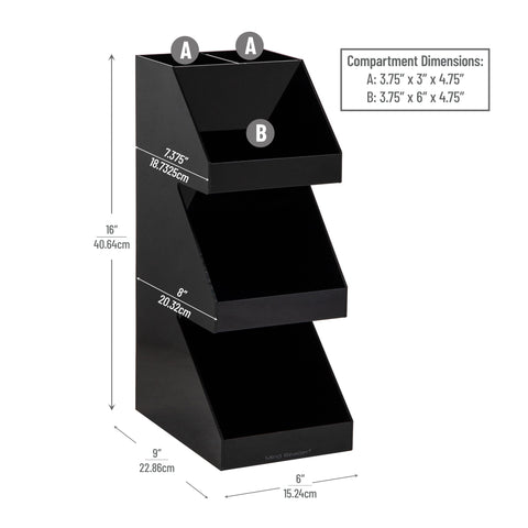 Mind Reader top view of compartments filled with pods and packets for quick selection and visibility
