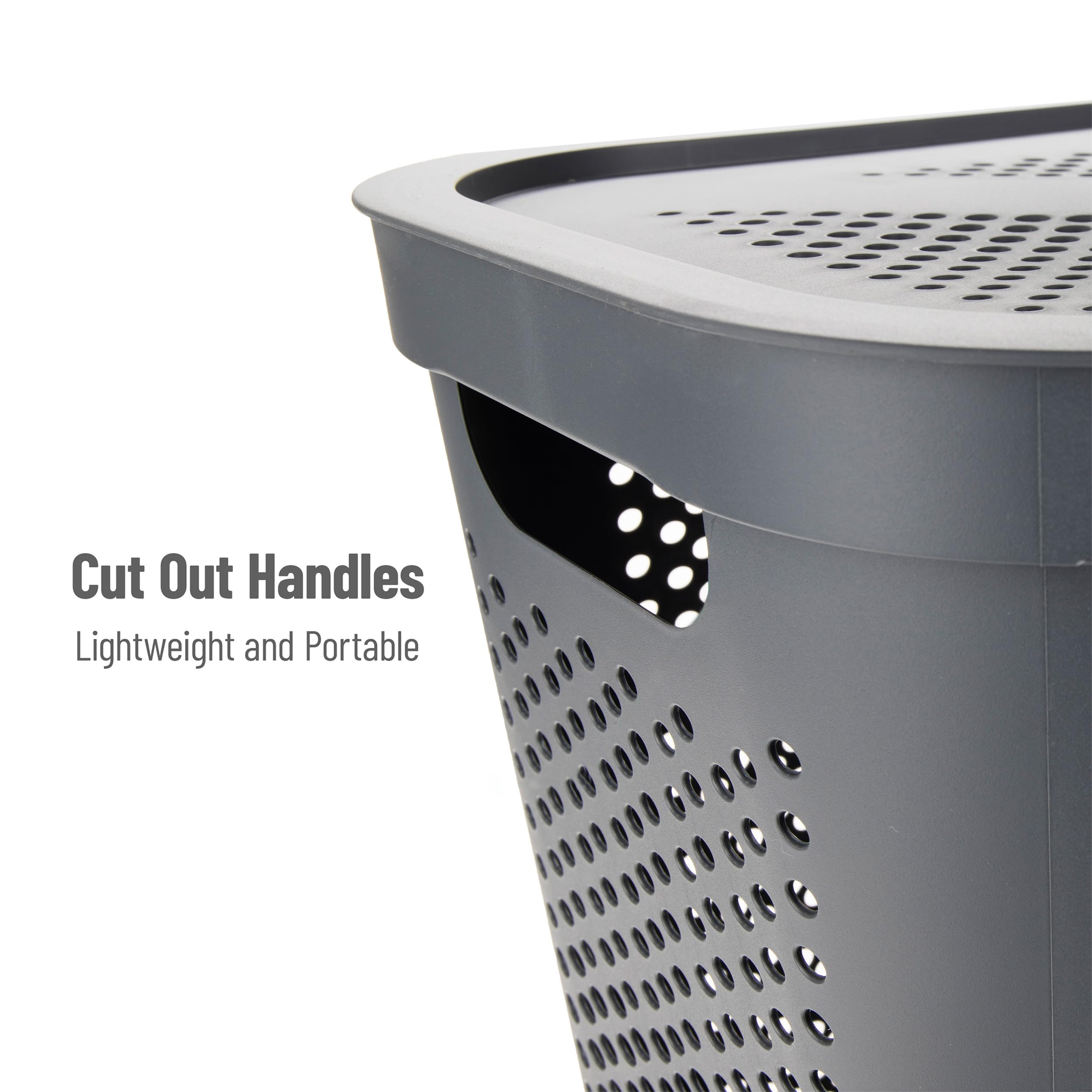 Mind Reader lid open with clothes inside showing discreet storage benefit
